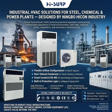 स्टील, केमिकल आणि पॉवर प्लांट्ससाठी औद्योगिक HVAC सोल्यूशन्स — Ningbo Hicon उद्योगाद्वारे डिझाइन केलेले